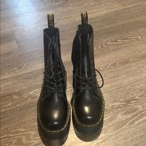 Dr. Martens Black Leather Combat Boots